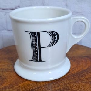 Anthropologie P Monogram 12oz Mug